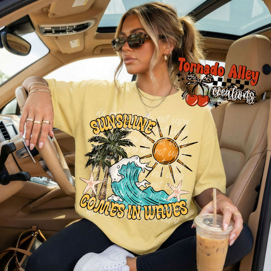 Sunshine Comes in Waves Tee