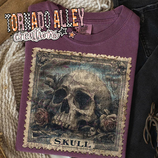 Spooky Skull Stamp Tee