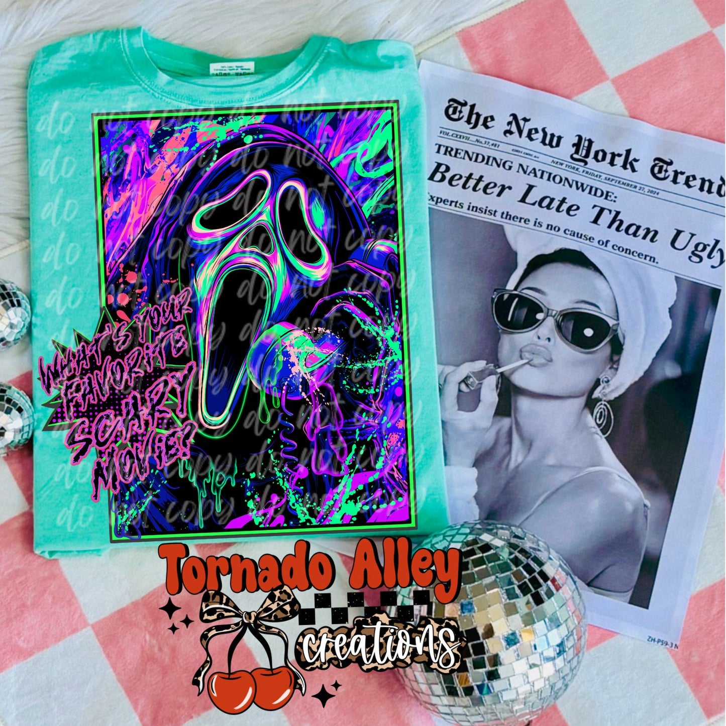 Spooky Neon Slasher Tee