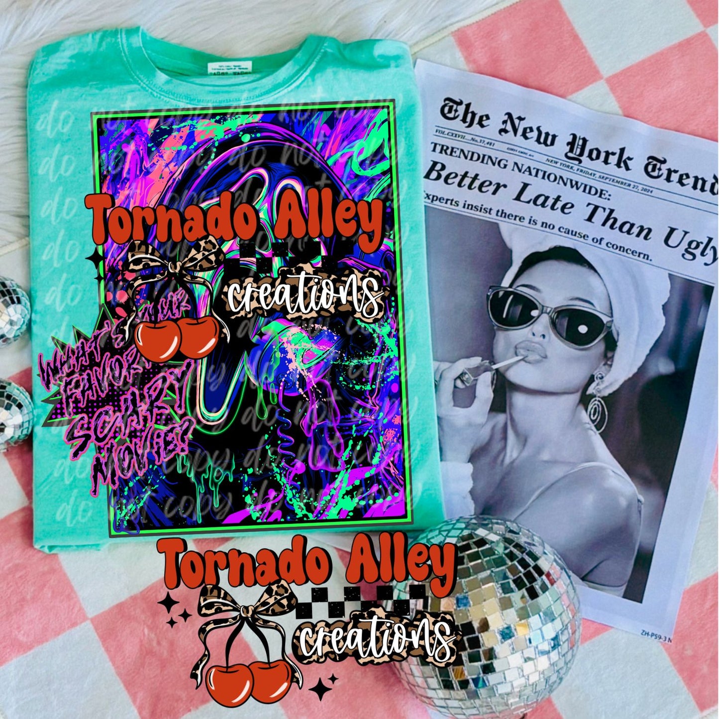 Spooky Neon Slasher Tee