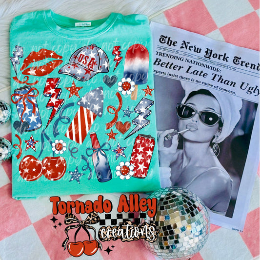 July Fourth Collage Tee