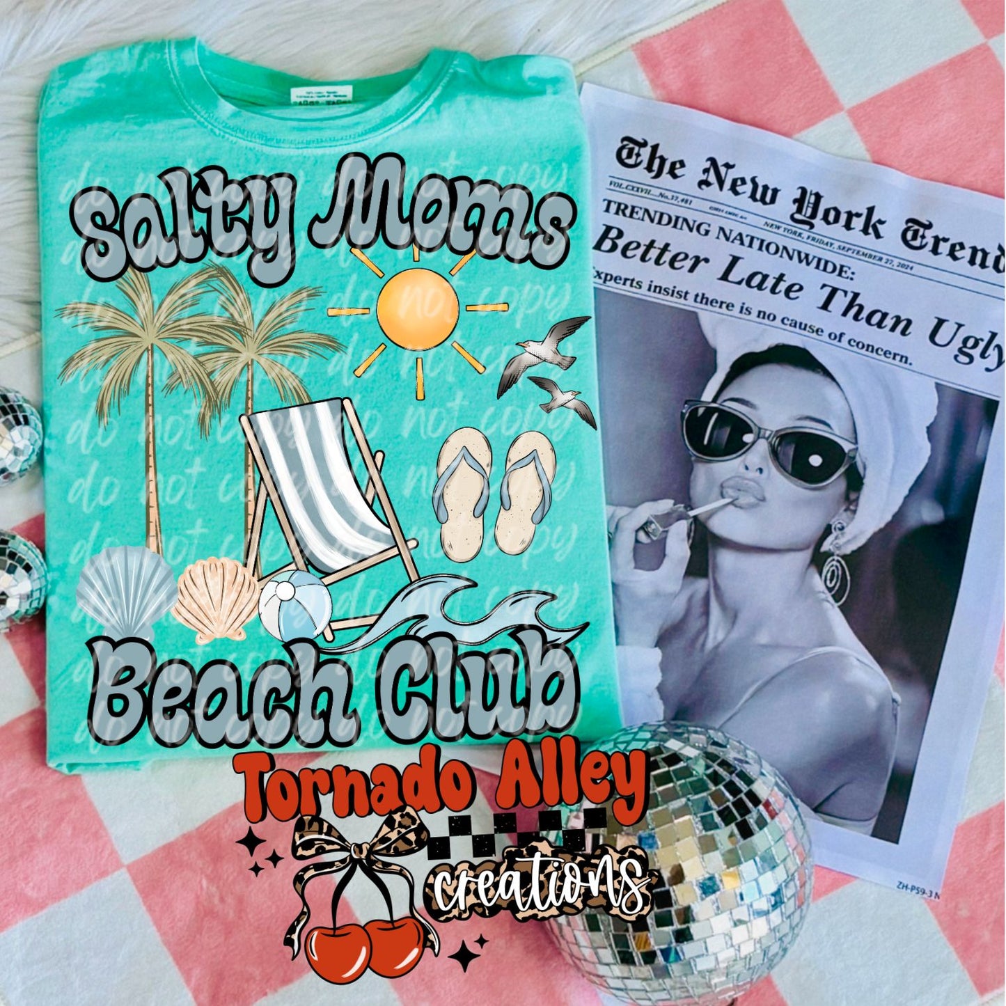 Salty Moms Beach Club Tee