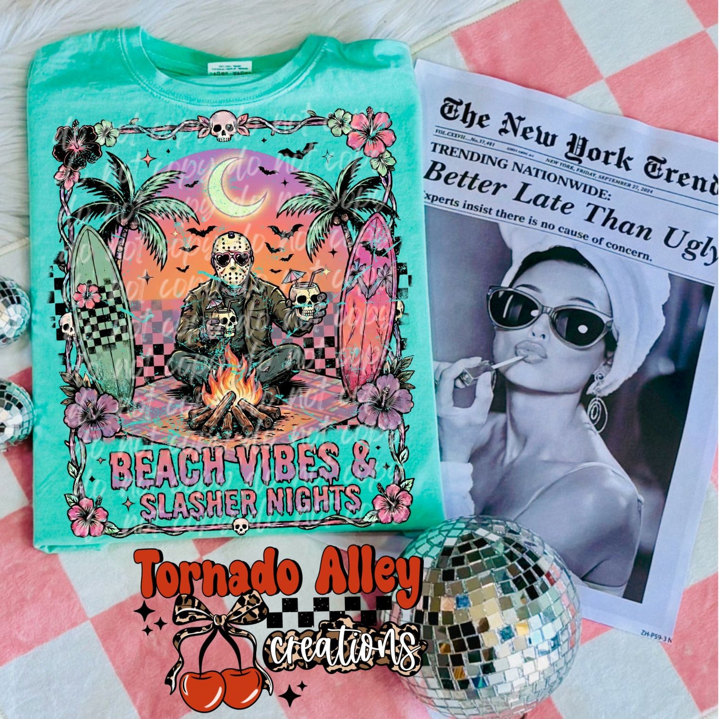 Beach Vibes Slasher Nights Tee