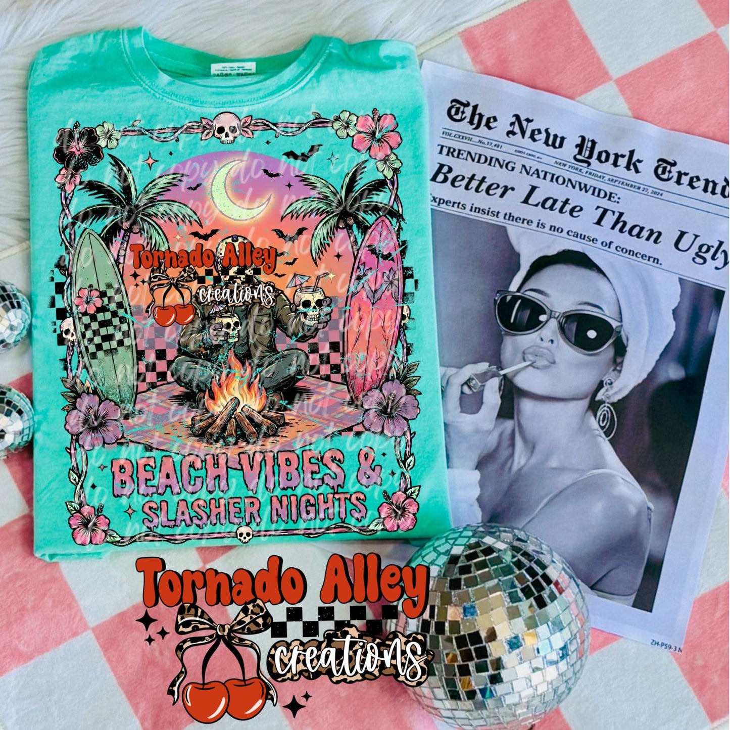 Beach Vibes Slasher Nights Tee