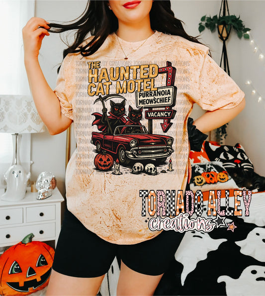 Haunted Cat Motel Tee