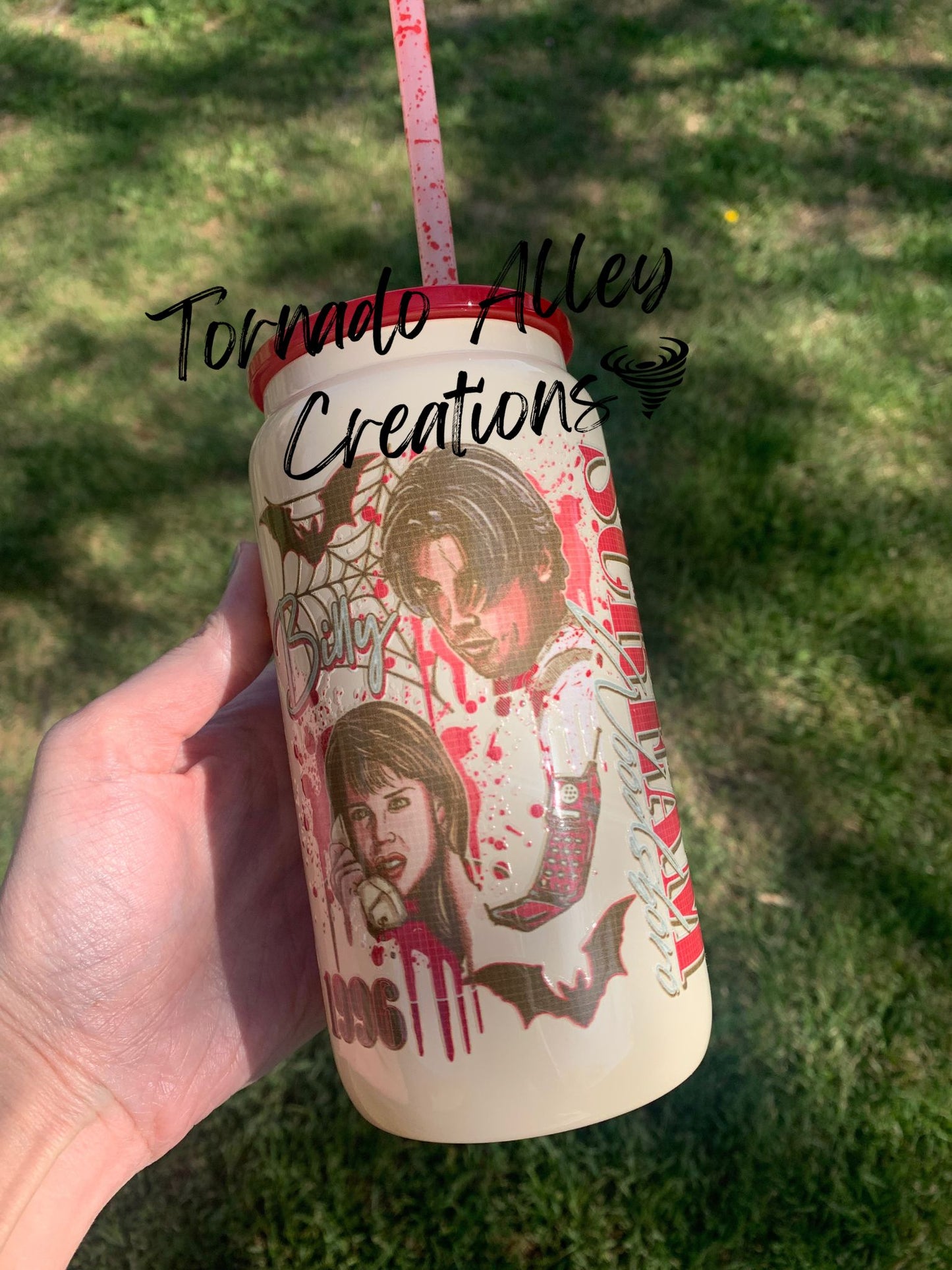 Vintage Horror Glass Can