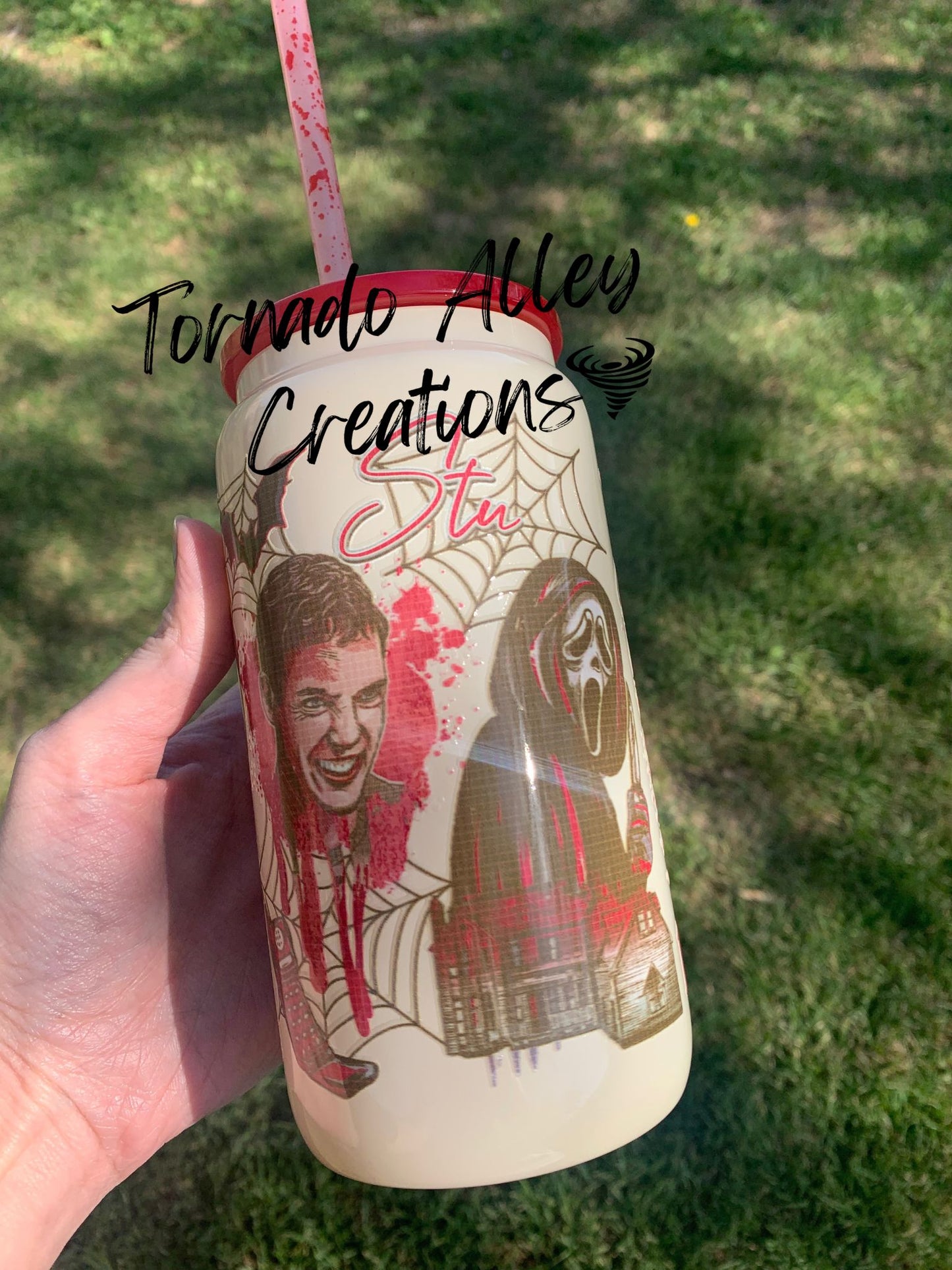 Vintage Horror Glass Can