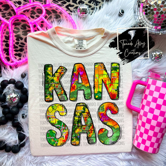 Kansas Storm Map Tee
