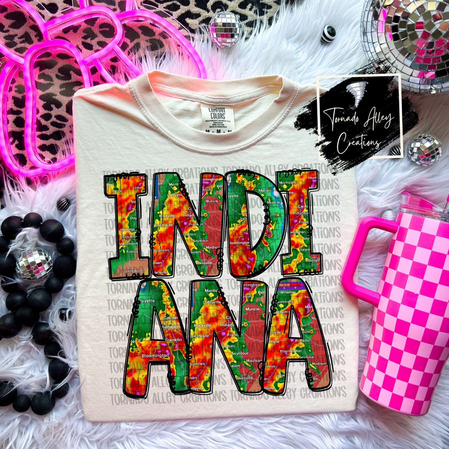 Indiana Storm Map Tee