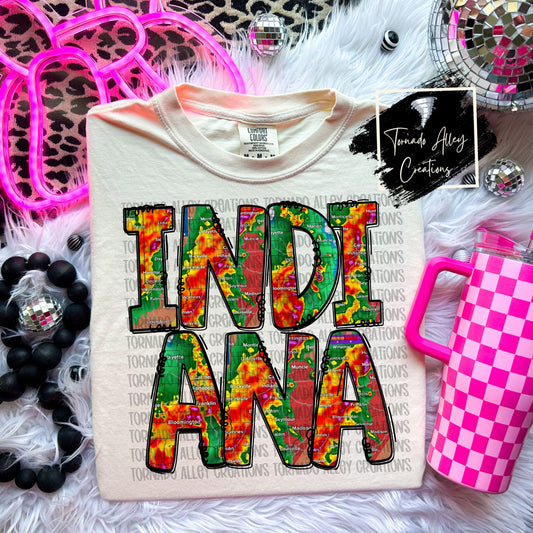 Indiana Storm Map Tee