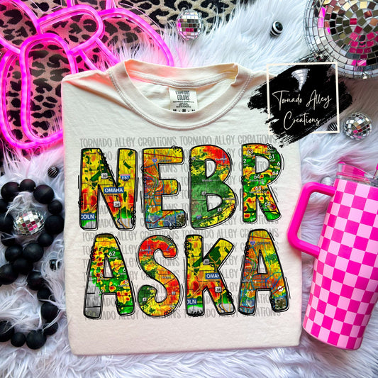 Nebraska Storm Map Tee