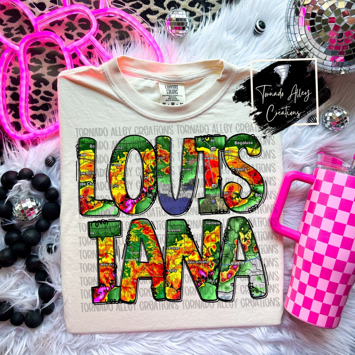 Louisiana Storm Map Tee
