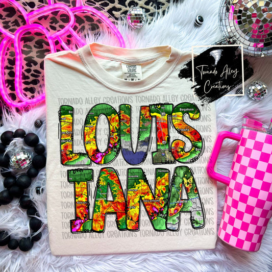 Louisiana Storm Map Tee