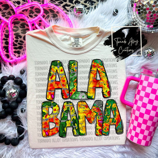 Alabama Storm Map Tee