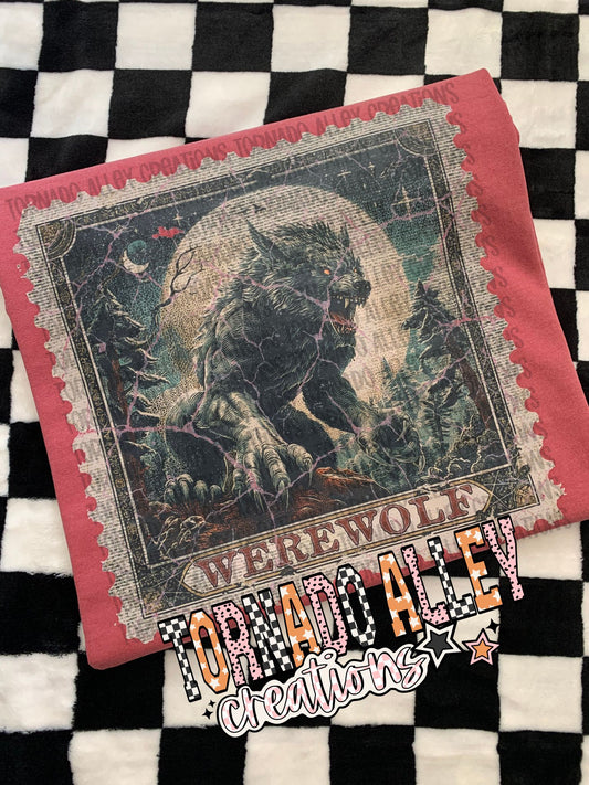 Spooky Werewolf Stamp Tee