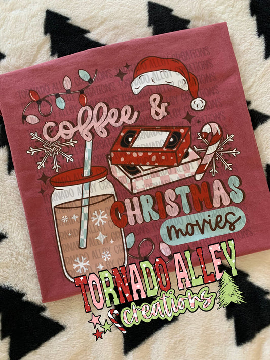 Coffee and Christmas Movies Tee