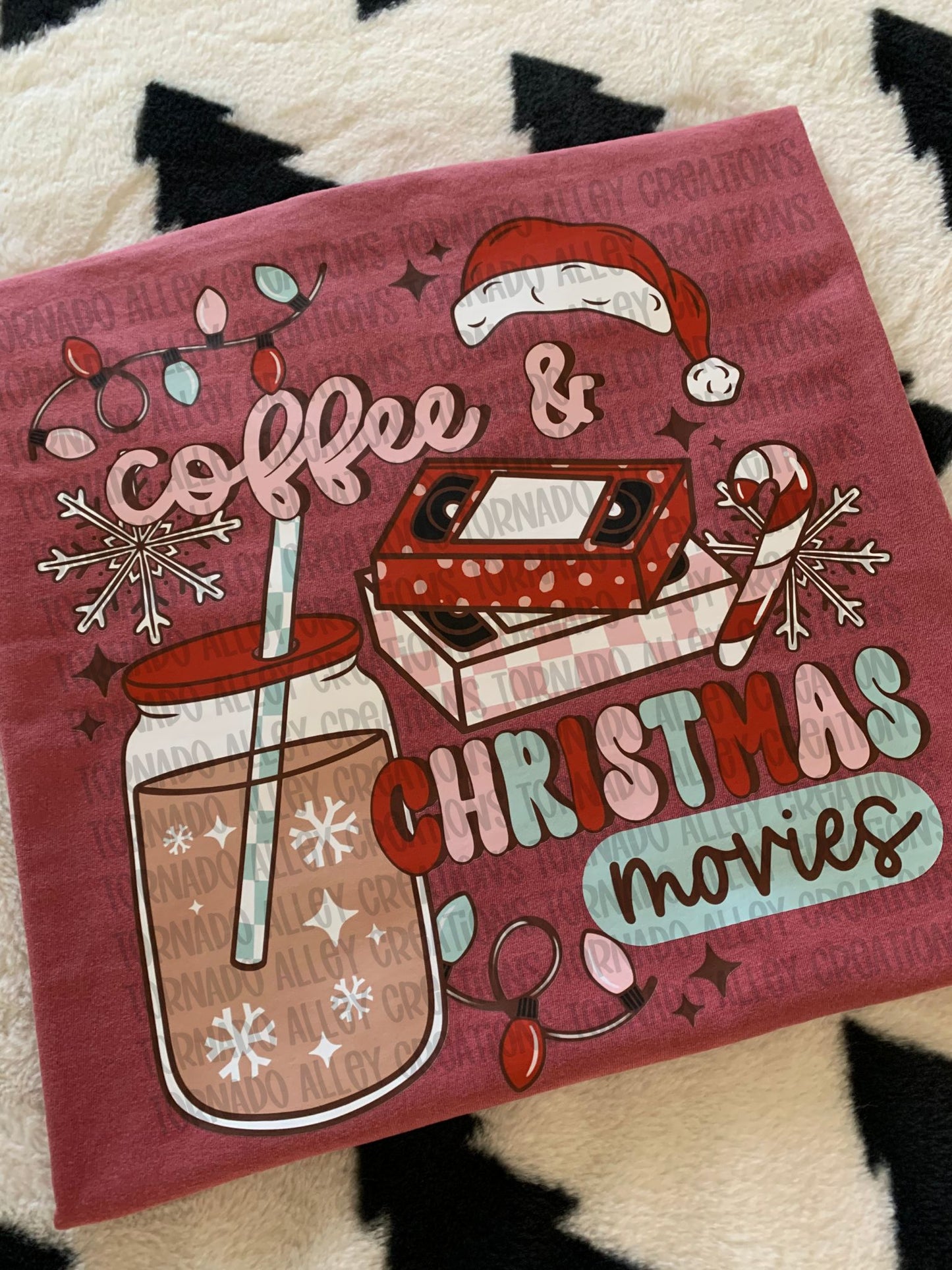 Coffee and Christmas Movies Tee