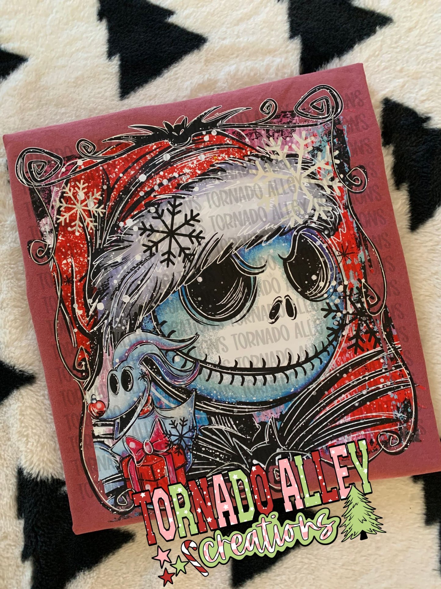 Spooky Skelly Christmas Tee