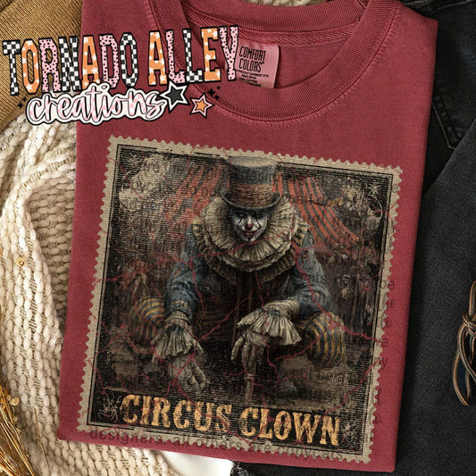 Spooky Circus Clown Stamp Tee