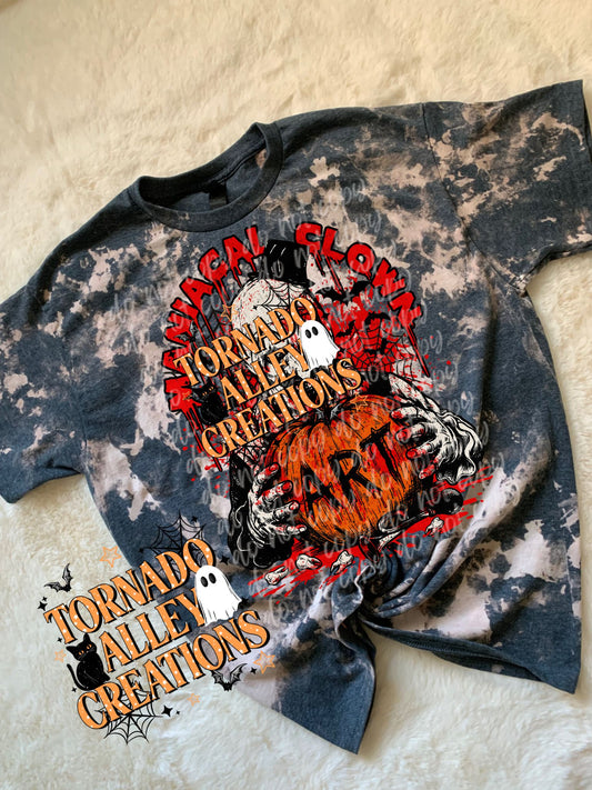 Maniacal Clown Bleached Tee