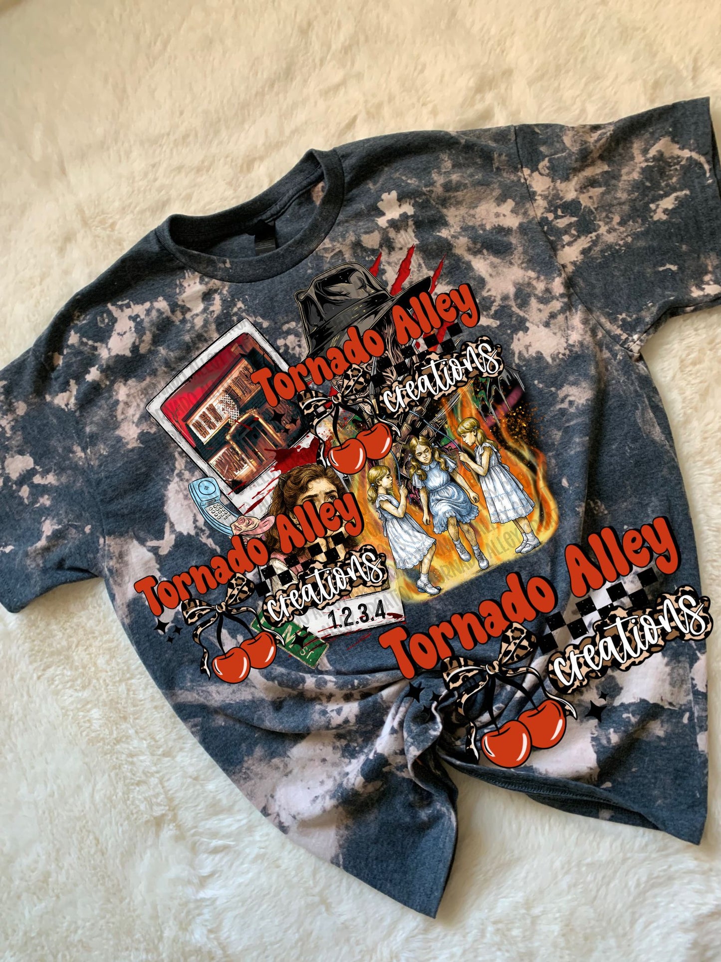 Spooky Nightmare Bleached Tee