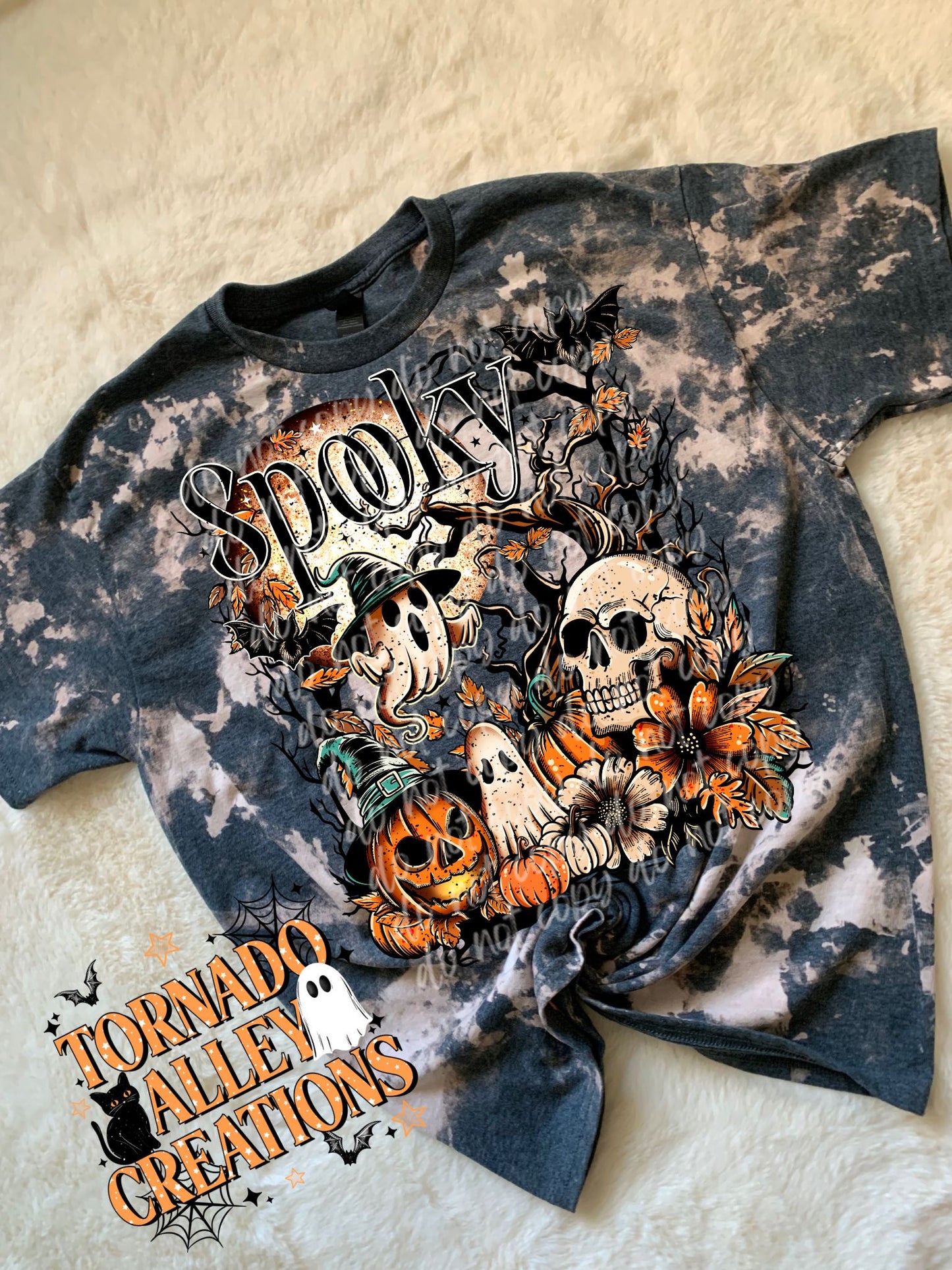 Spooky Bleached Tee