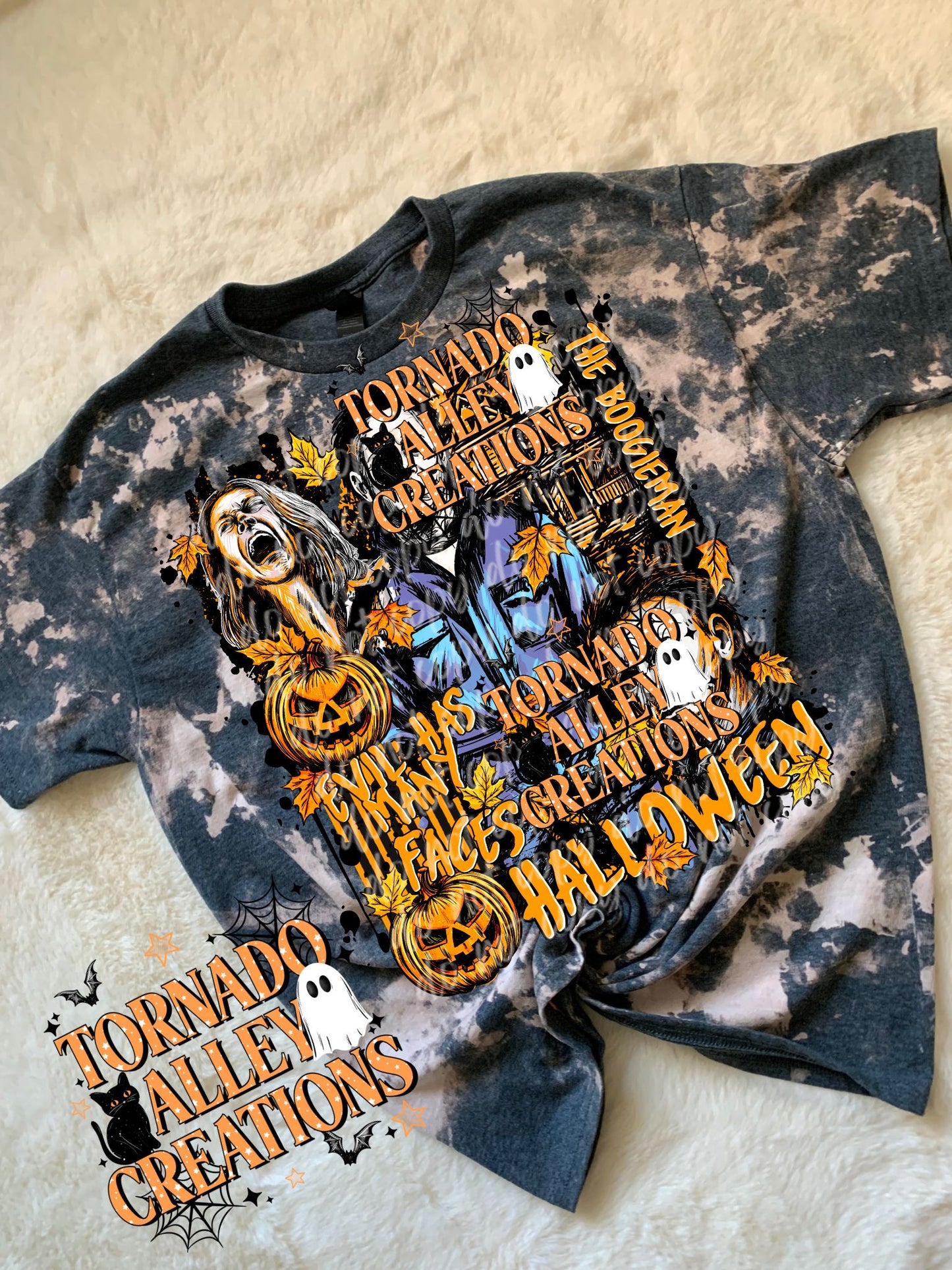 Evil Has Many Faces Bleached Tee