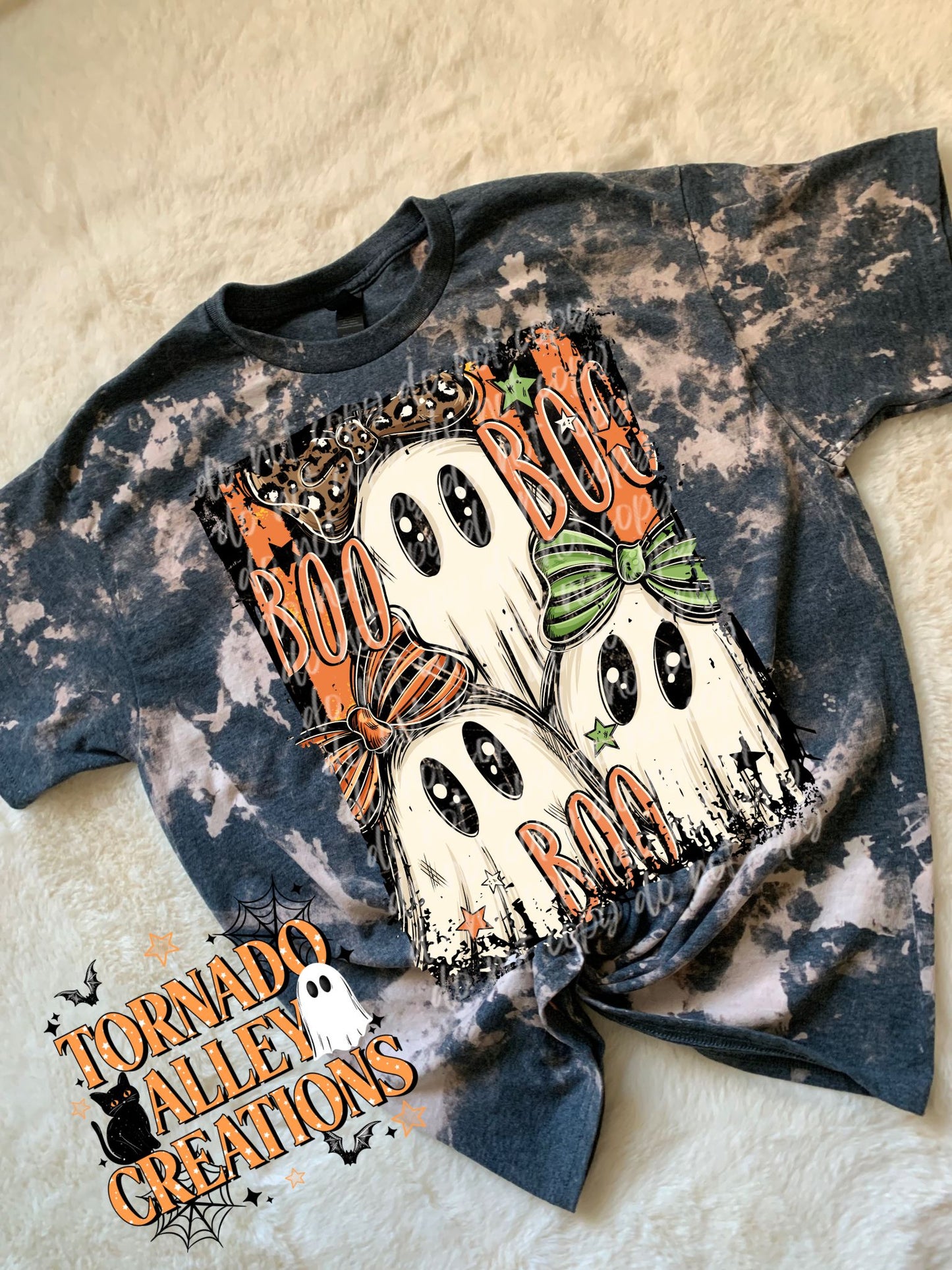 Boo Ghosts Bleached Tee