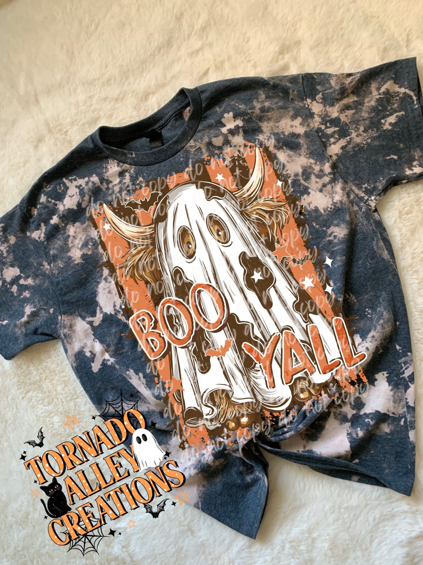 Boo Yall Bleached Tee