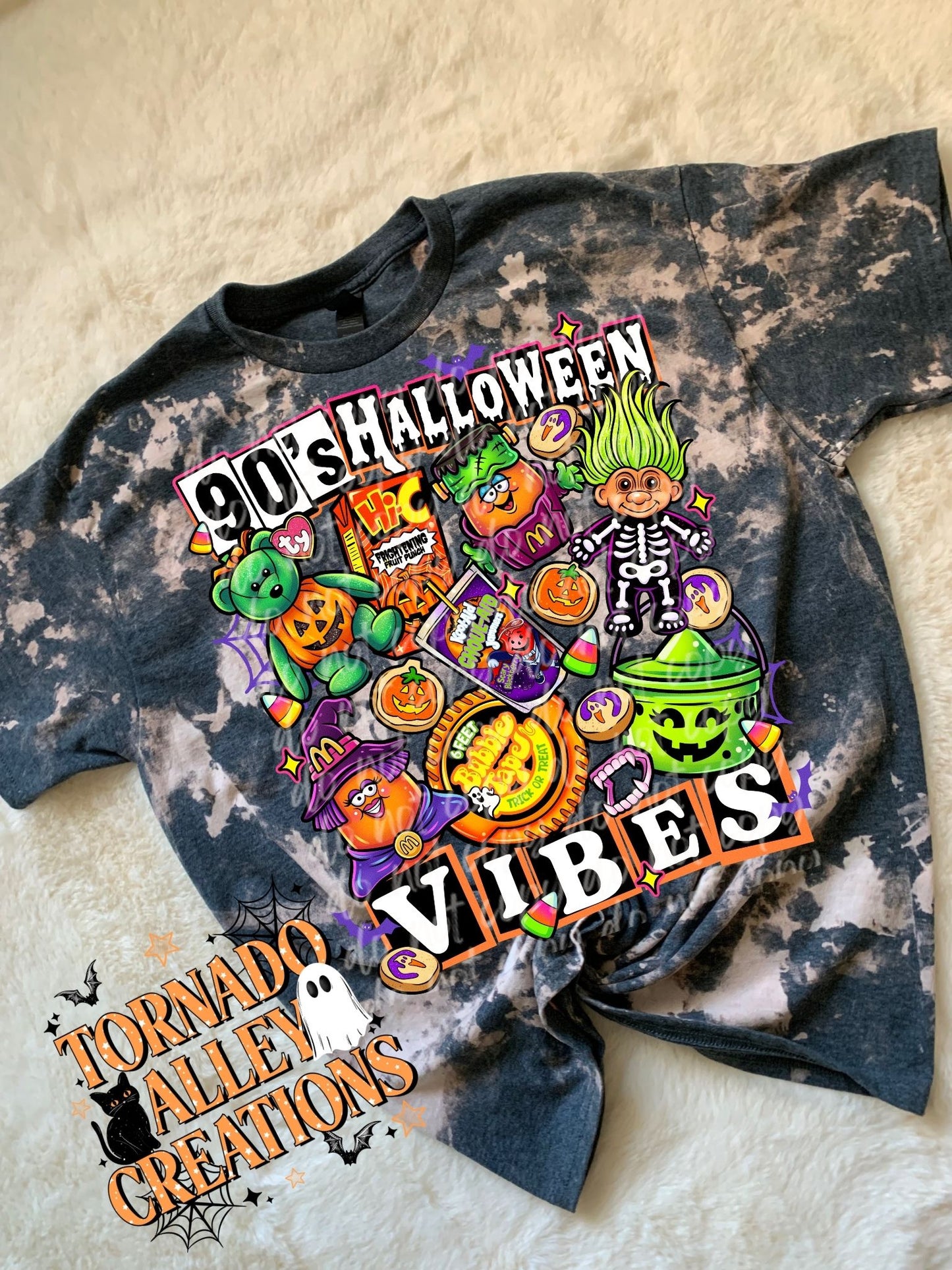 90s Halloween Bleached Tee