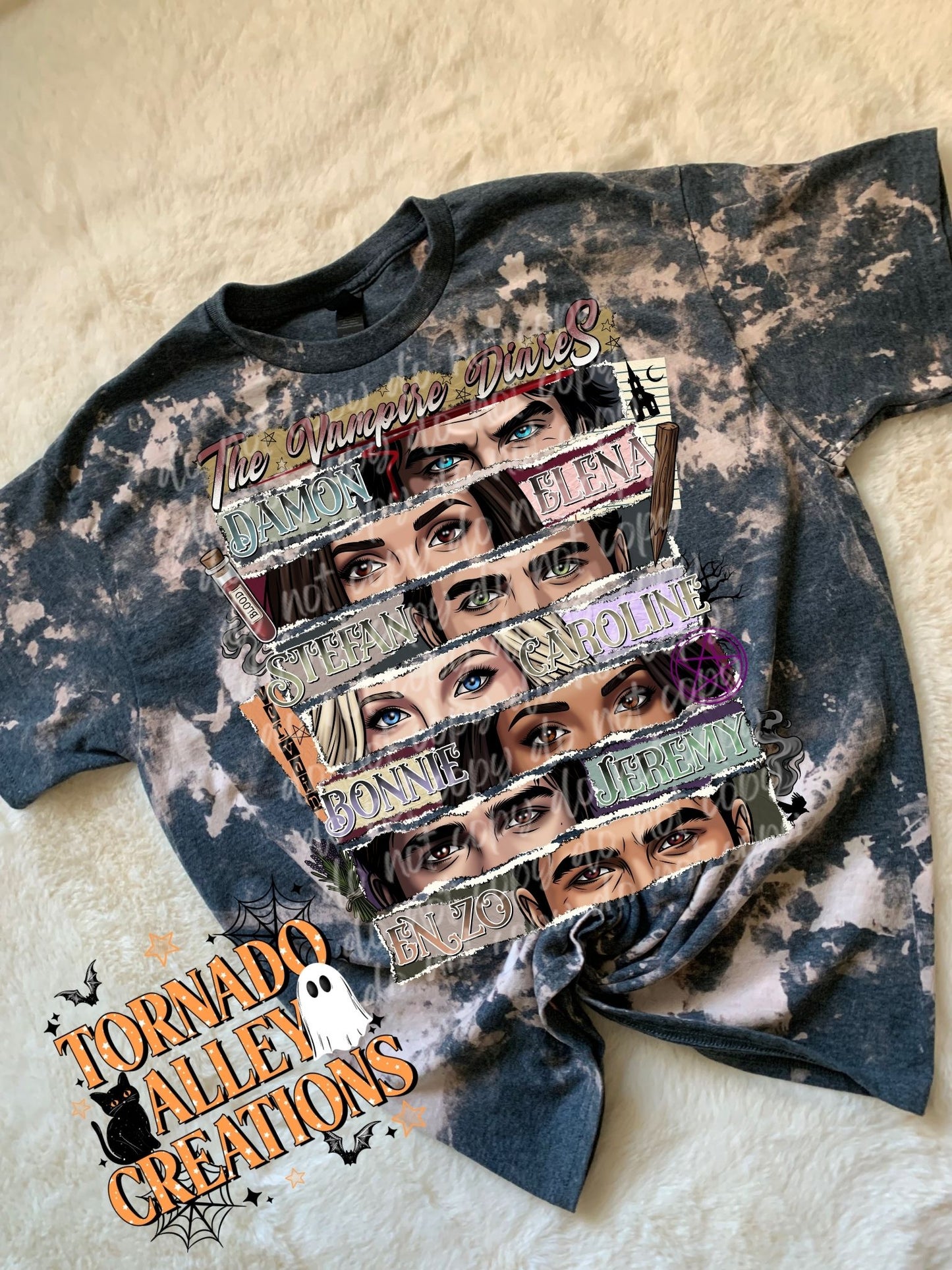 Spooky Vampires Bleached Tee