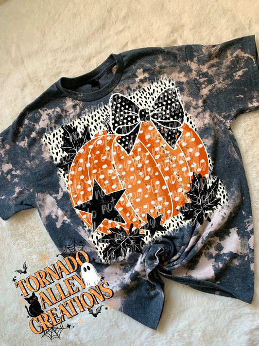 Vintage Pumpkin Bleached Tee