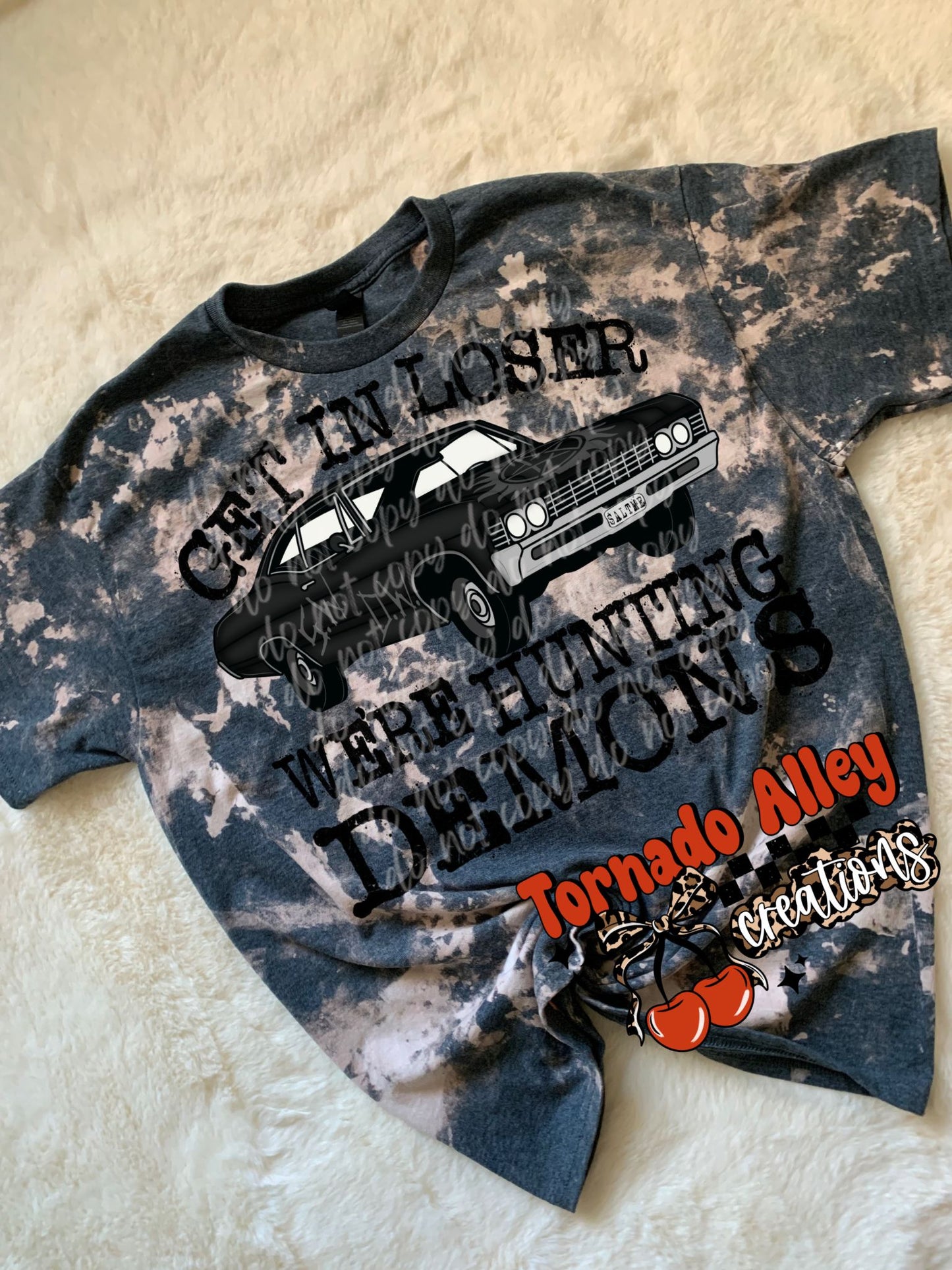 Hunting Demons Bleached Tee