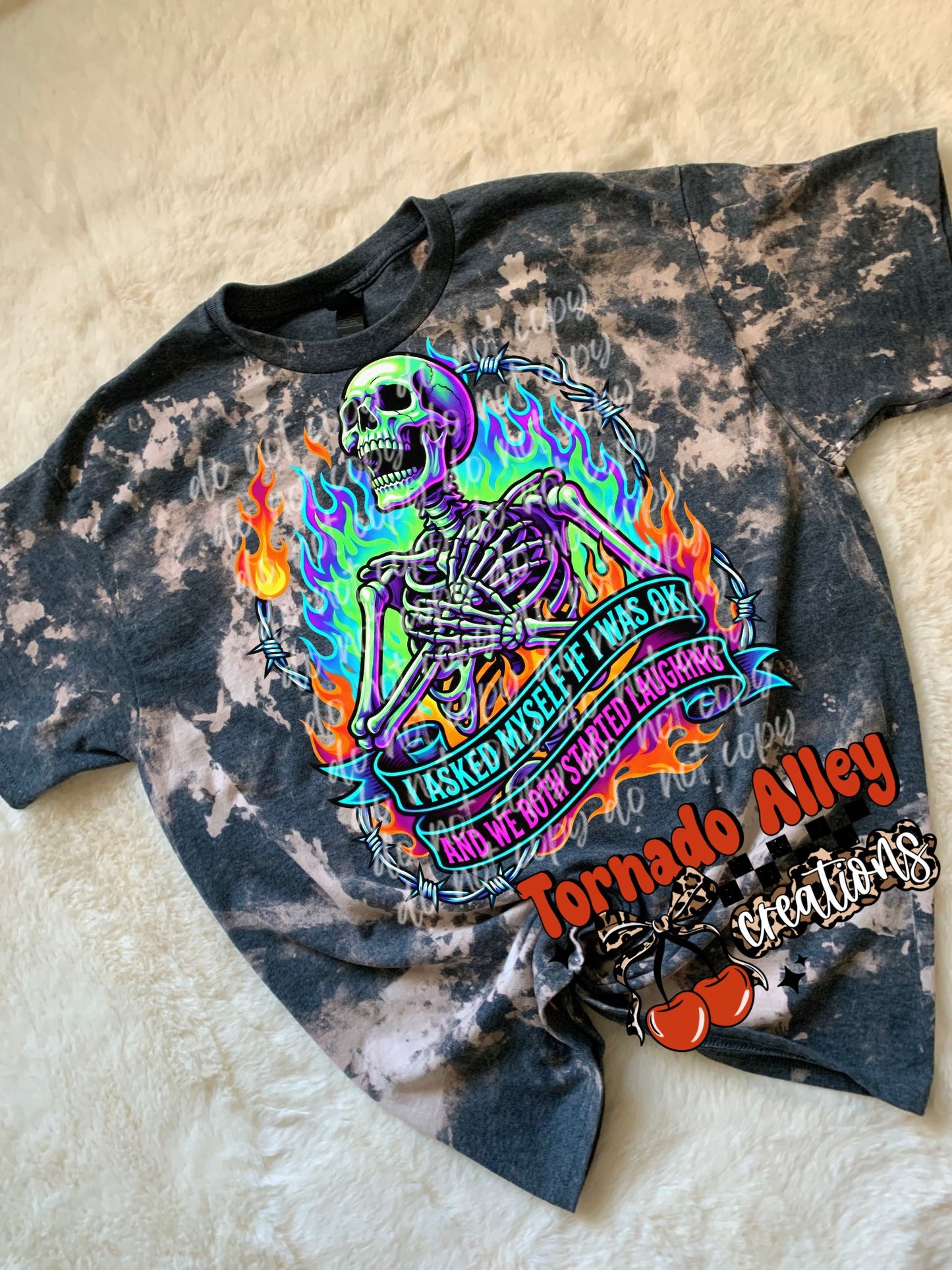 We Both Started Laughing Bleached Tee