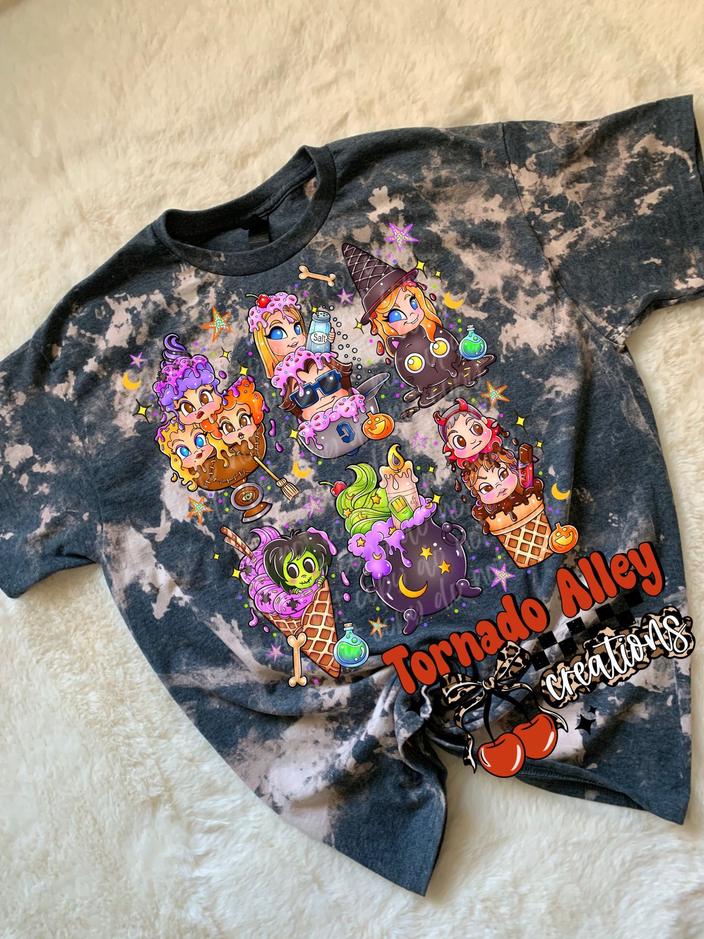 Witchy Ice Cream Bleached Tee