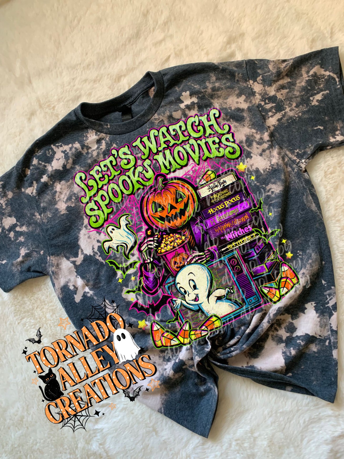Watch Spooky Movies Bleached Tee
