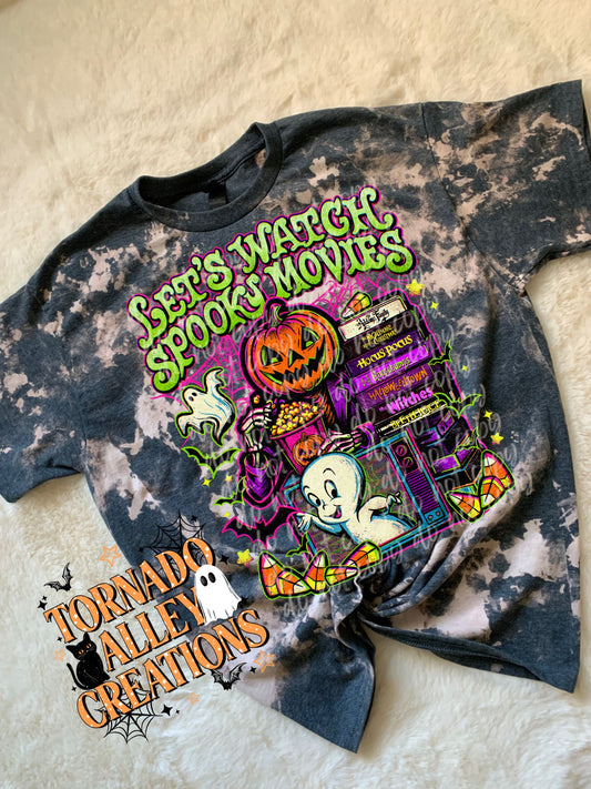 Watch Spooky Movies Bleached Tee
