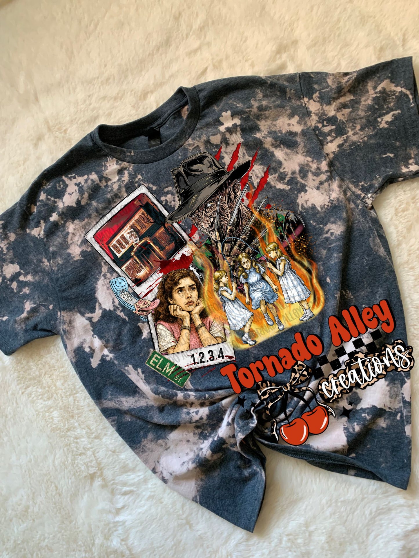 Spooky Nightmare Bleached Tee