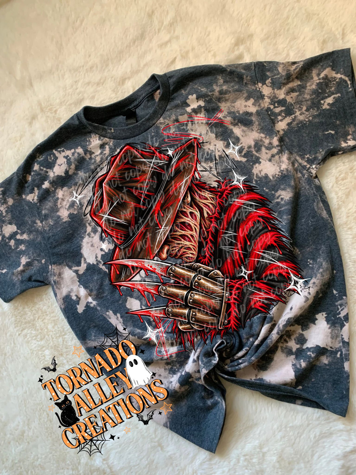 Nightmare Slasher Sketch Bleached Tee