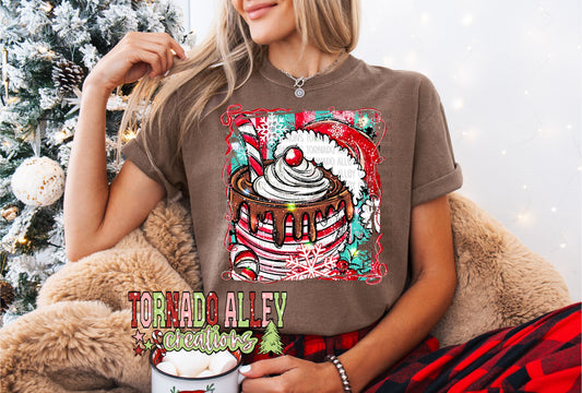 Hot Cocoa Brushstroke Tee