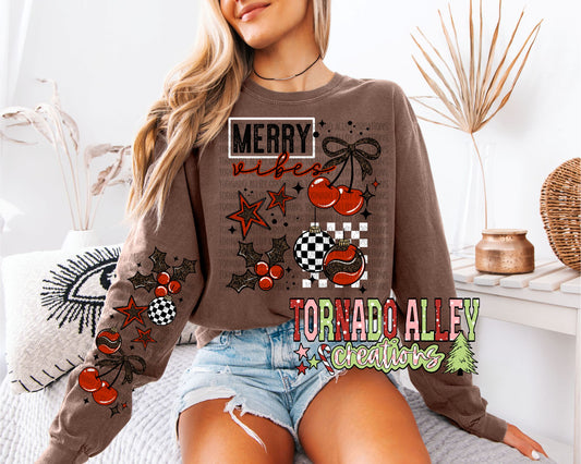 Merry Vibes Cherry Long Sleeve