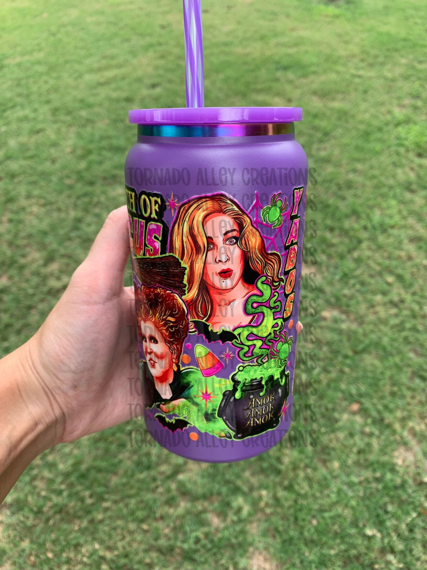 Salem Witches 16oz Stainless Steel Can