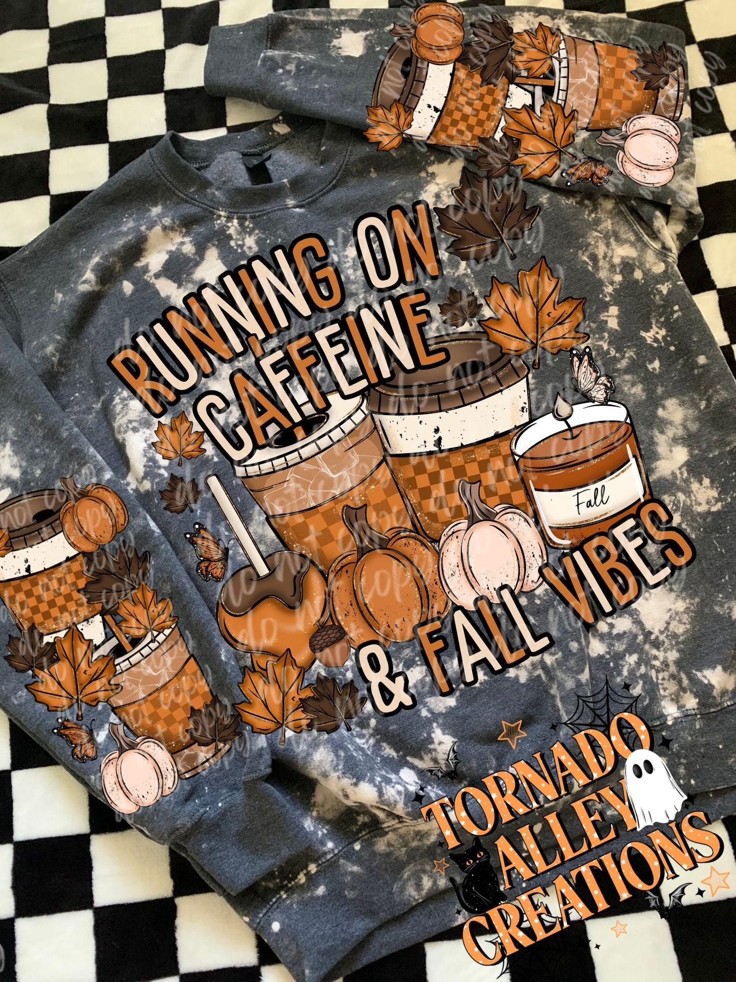 Running on Caffeine and Fall Vibes Crewneck