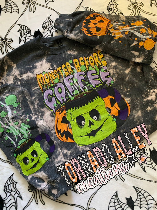 Monster Before Coffee Crewneck