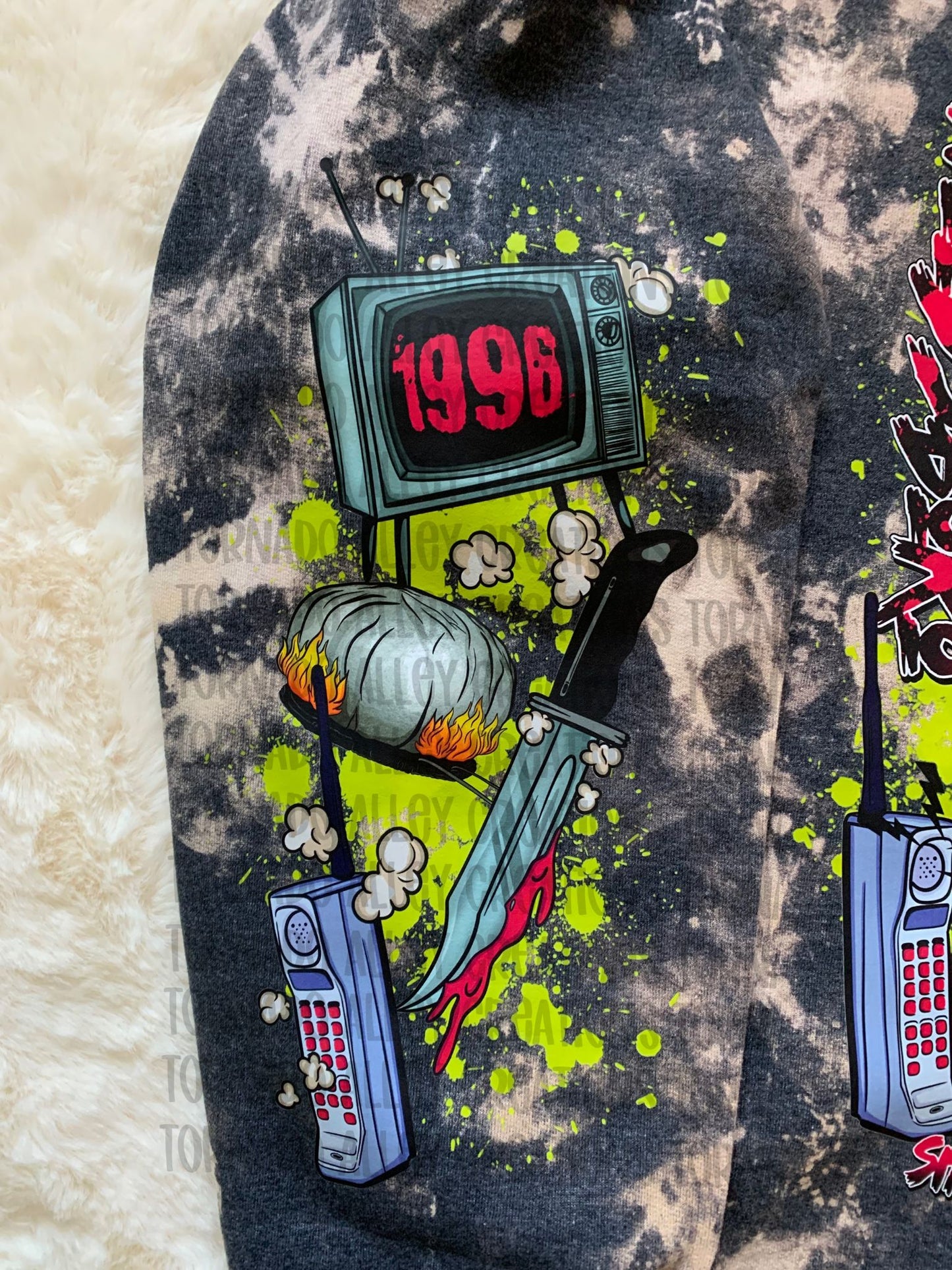 Spooky Neon Slasher Crewneck