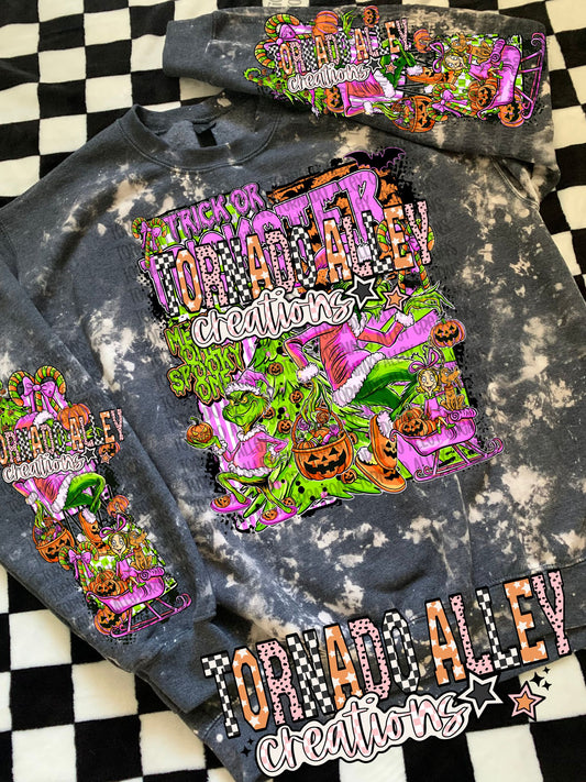 Spooky Green Guy Halloween Crewneck