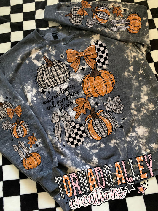 Autumn Leaves and Pumpkins Please Crewneck