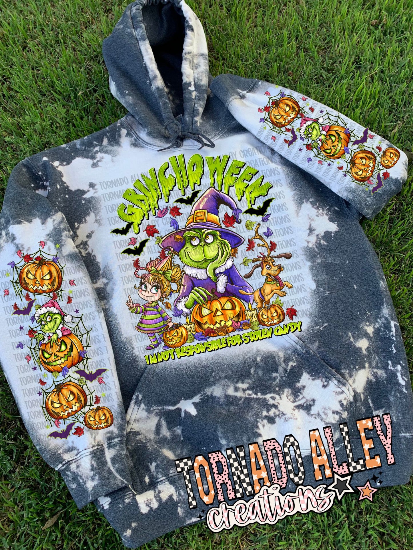 Spooky Green Guy Halloween Hoodie