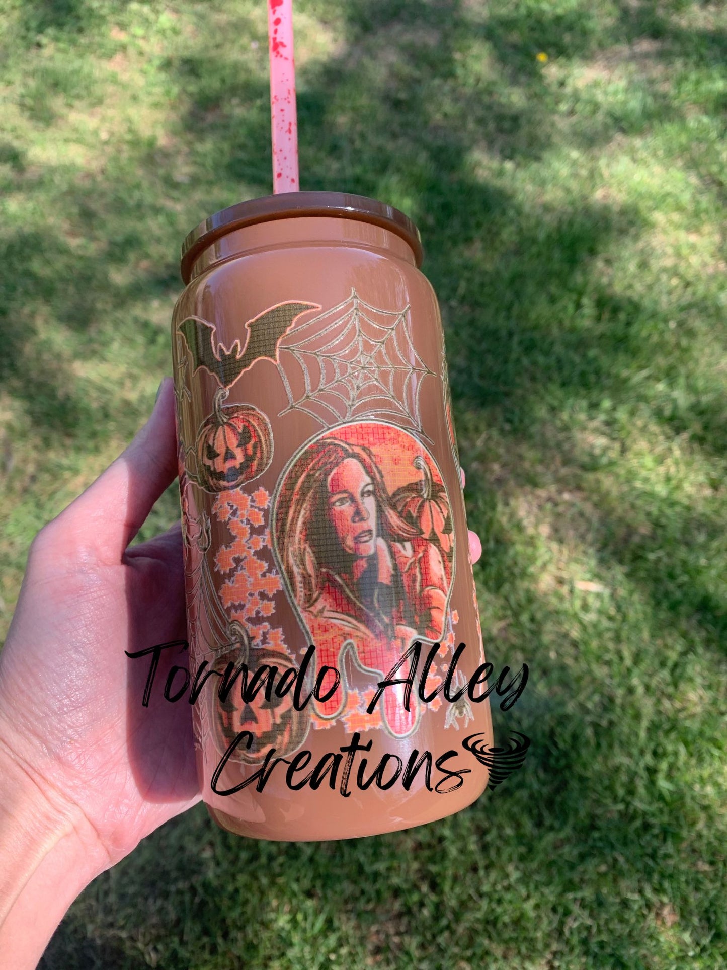 Vintage Horror Glass Can