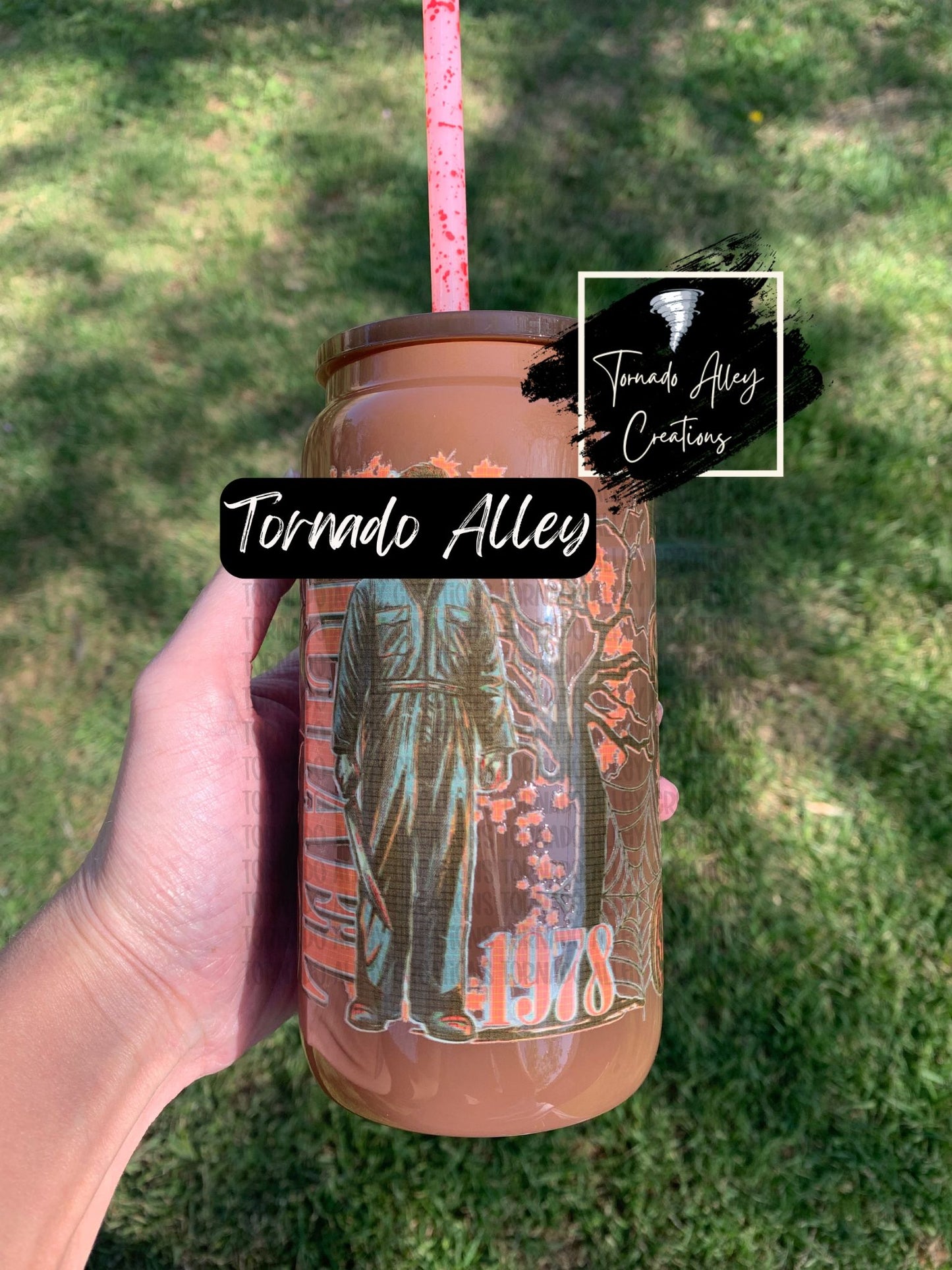 Vintage Horror Glass Can